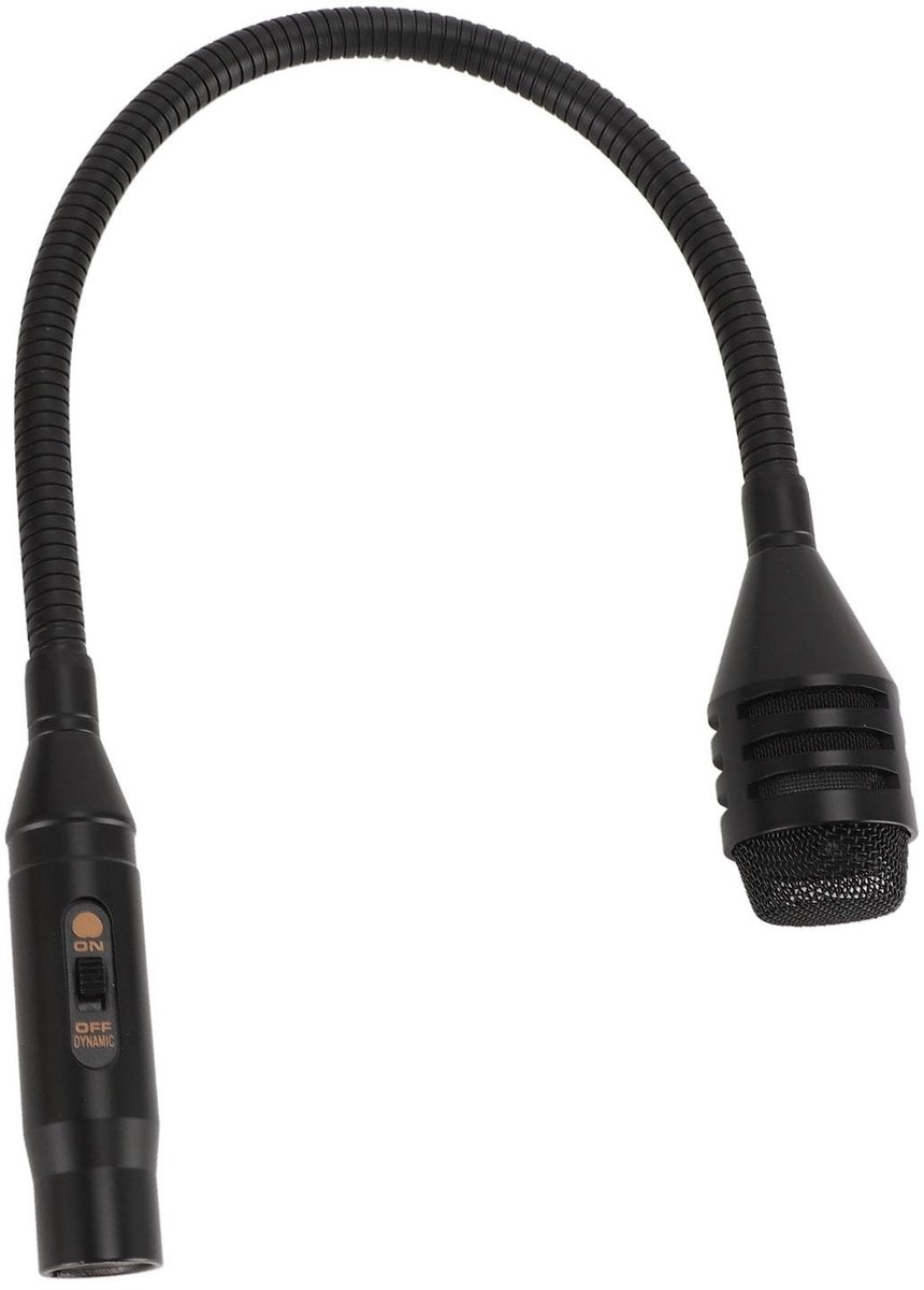 Allecto - Zwanenhalsmicrofoon - Dynamisch - Professioneel - Compact - DJ Microfoon - Voor podiumgebruik - 3-pins
