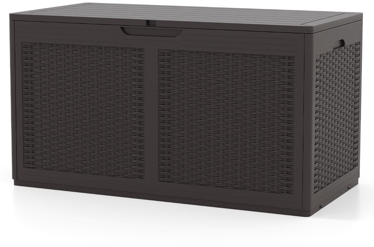 Tuinkist - Opbergbox voor buiten- Tuinbox - Opbergbox met kussen - weerbestendig - Bruin