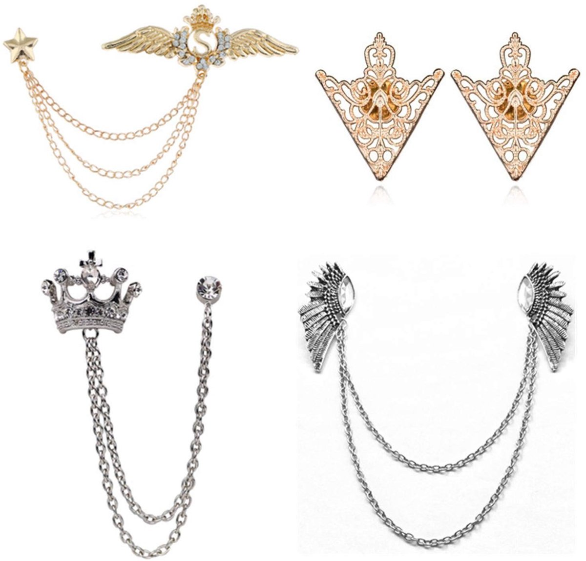 Allecto - Sweater Clip - Broches voor Dames - Verfraai je Outfit - Zilver - Modeaccessoire - Metalen Clips - Perfect voor Feestjes en Werk