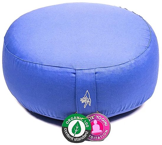 Meditatiekussen - Yogi & Yogini - Biologisch Katoen - Verstelbaar - Blauw van Yogi & Yogini — afbeelding 2