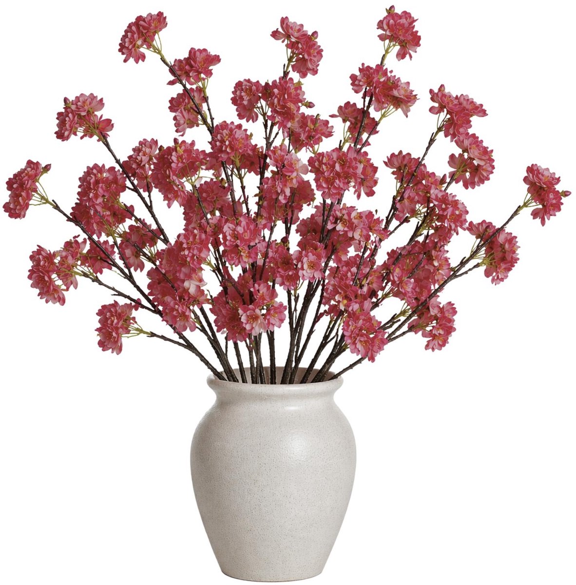 Mica Decorations Kunstbloem Bloesem Floral - 10x - H106 cm - roze - kunststof - stelen kunstbloemen - boeket - bloemetjes