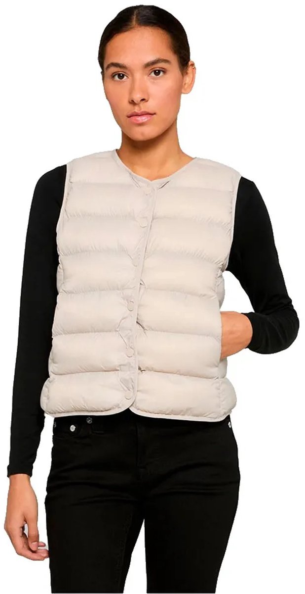 Urban Classics Button Puffer Mouwloos jacket XL Grijs