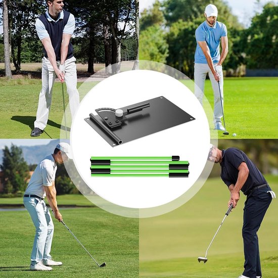 Golf-uitlijningsstaven, verstelbare en opvouwbare golfoefencorrector, trainingshulp voor de training van de golfswing, voor volwassenen, gevorderden, liefhebbers, beginners, amateurs en van GOLF — afbeelding 3