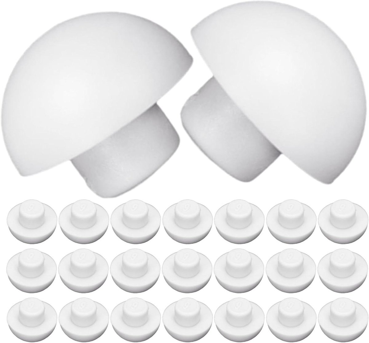 Toiletbril Bumpers - Bidet Kussens - Stille Sluiting - Antislip Ontwerp - 50 Stuks - Wit