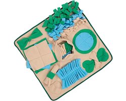 Kisangel 1PC Dog Pad Pet Dog Sniffle Mat Geometry Design Foraging Mat Dog Sniffing Mat Slow Feeding Mat Dog Toy Dog Slow Food Mat Dog Play Mat Puppy