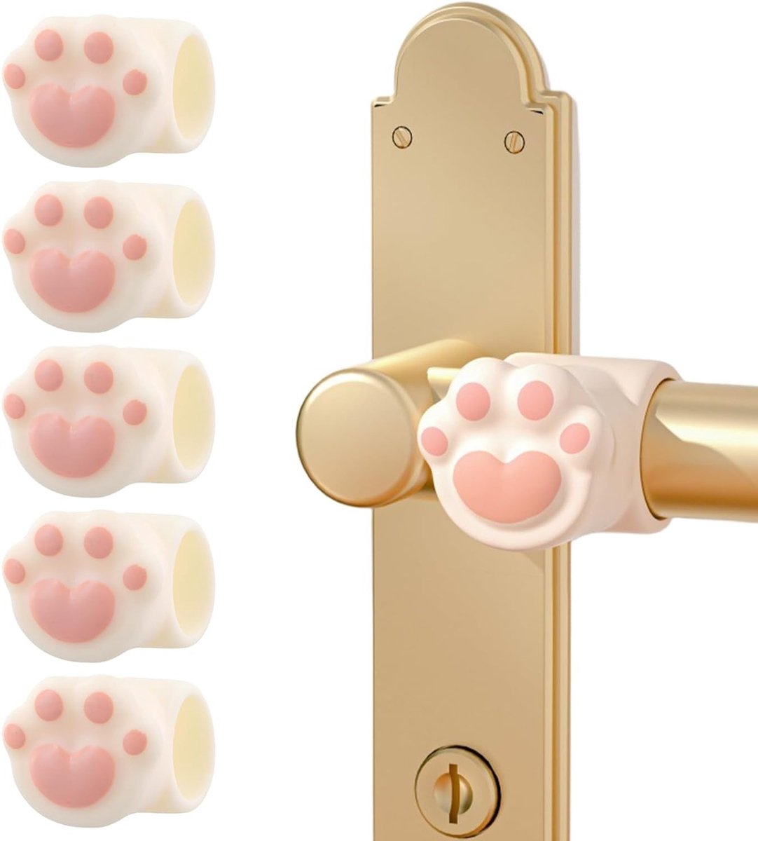 Set van 6 Hoogwaardige Elastische Deurbuffers voor Deurgrepen en Raamgrepen, Silicone Beschermpads (20mm)