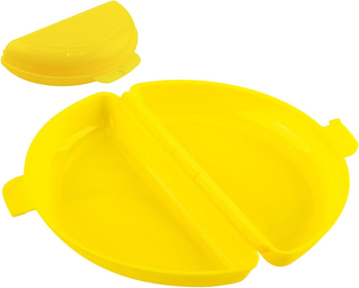 Eierkoker Magnetron - Omelet Maker - Ontbijt Maken - Hittebestendig Silicone - 21 cm - Geel