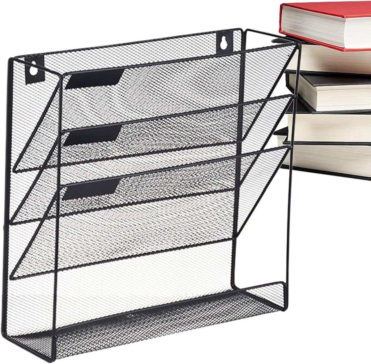 Wandordner Organizer - Opbergrek - Documenten Sorteren - 4-laags Design - 34 cm Breed - Zwart
