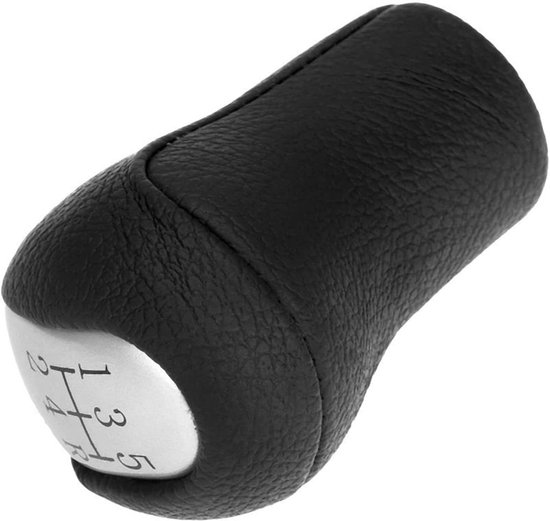 Versnellingspook Knop - Schakelknop Pook - Auto Interieur - 5 Versnellingen - Standaard Maat - Zwart Zilver — afbeelding 3