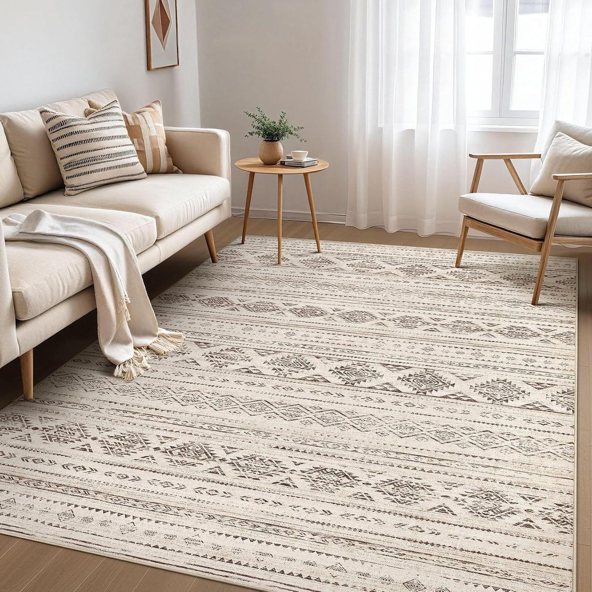 Vloerkleed Woonkamer - Moderne Vloerbedekking - Ruimte Decoratie - Laagpolig Onderhoudsvri
