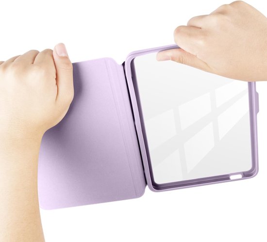 Split Folio Afneembare Beschermhoes voor 6" Kobo Clara Colour 2024 Uitgebracht, Ultra Clear Transparante Achterkant Licht Shell, Auto Sleep and Wake, Lichtpaars — afbeelding 2