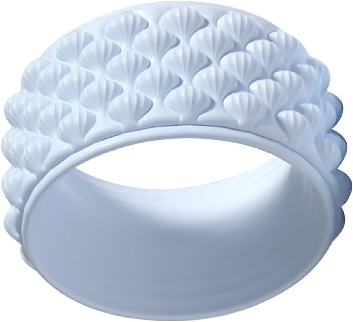 Rugrol Diepe Stoffen - Massagewiel Triggerpunten - Spierherstel Bevorderen - Drijvend Bladontwerp - 32 x 15.5 cm - Roze Blauw
