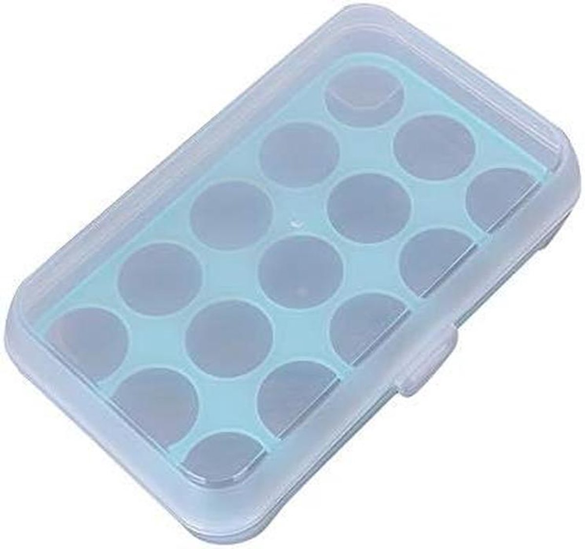 Eierhouder - Voedselbewaarder - Keuken organiseren - Stapelbaar ontwerp - 15 eieren - Blauw