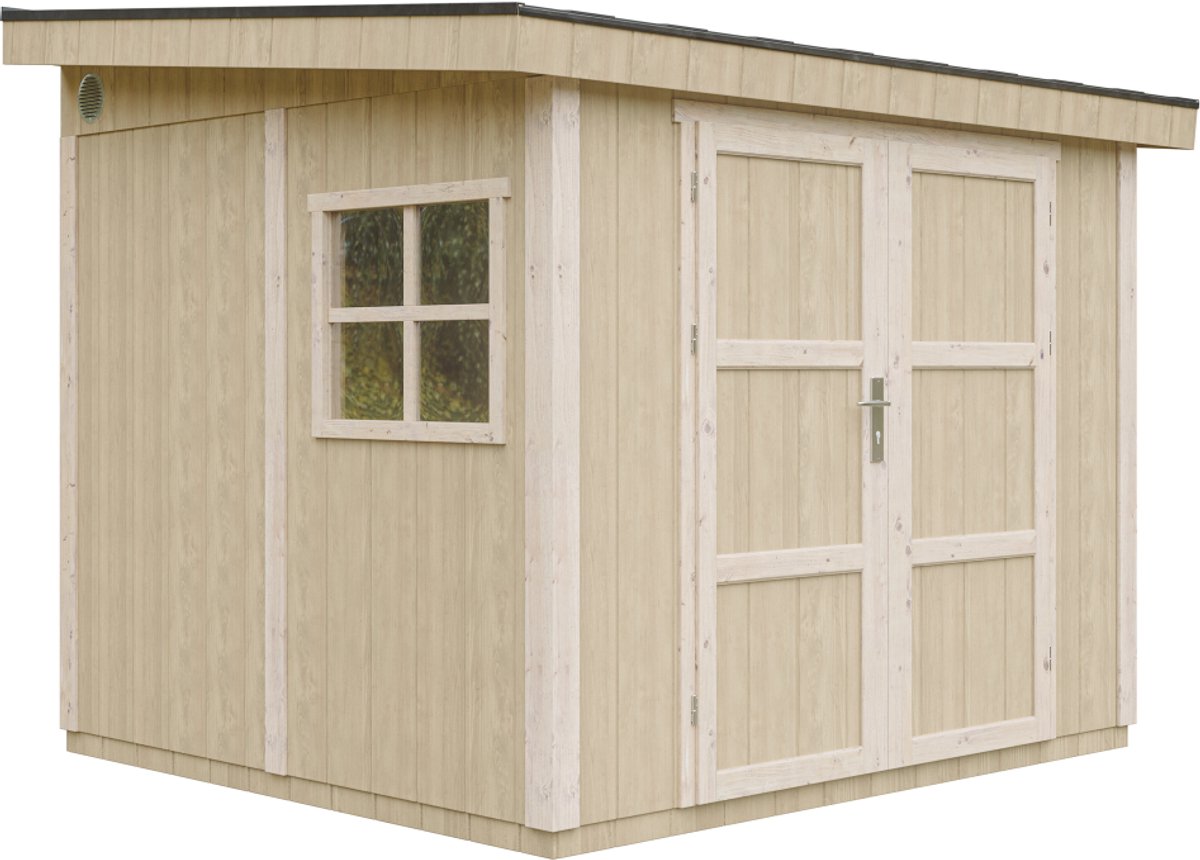 Timbela M938 - LP SmartSide Tuinhuis op houtbasis - 5,9 m² - 248x294xH231 cm - met vloer