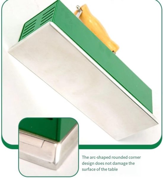 Billiard Mat Iron - Table Cloth Straightener - Table Maintenance - Adjustable Temperature - 67 cm - Silver — afbeelding 5