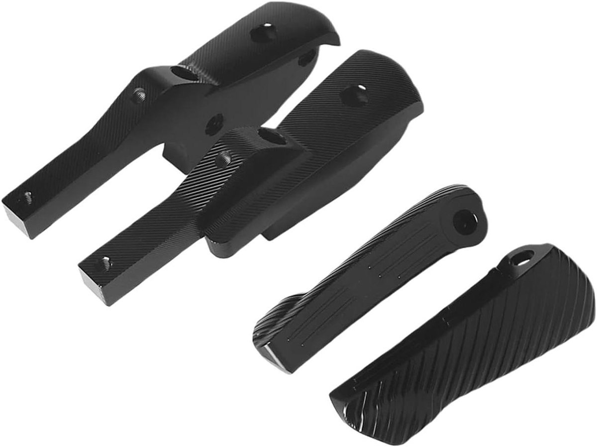 Motorfiets Voetsteunen - Passagier Pedaal - Comfortabel Rijden - Antislip Ontwerp - Set - Zwart
