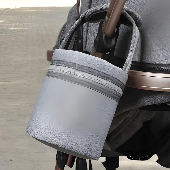 Borstvoeding Koeltas - Fleshouder Isolatie - Melk Koel Houden - Compact Ontwerp - Voor 2 Flessen - Lichtgrijs — afbeelding 3