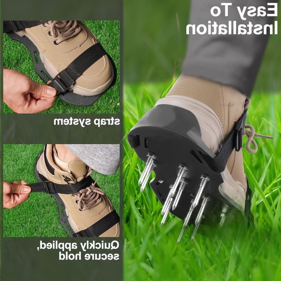 Aeratie sandalen voor gazon en tuin, verstelbare 42mm schoenen voor gazonbeluchting, ideaal voor tuinonderhoud en gazonverzorging — afbeelding 4