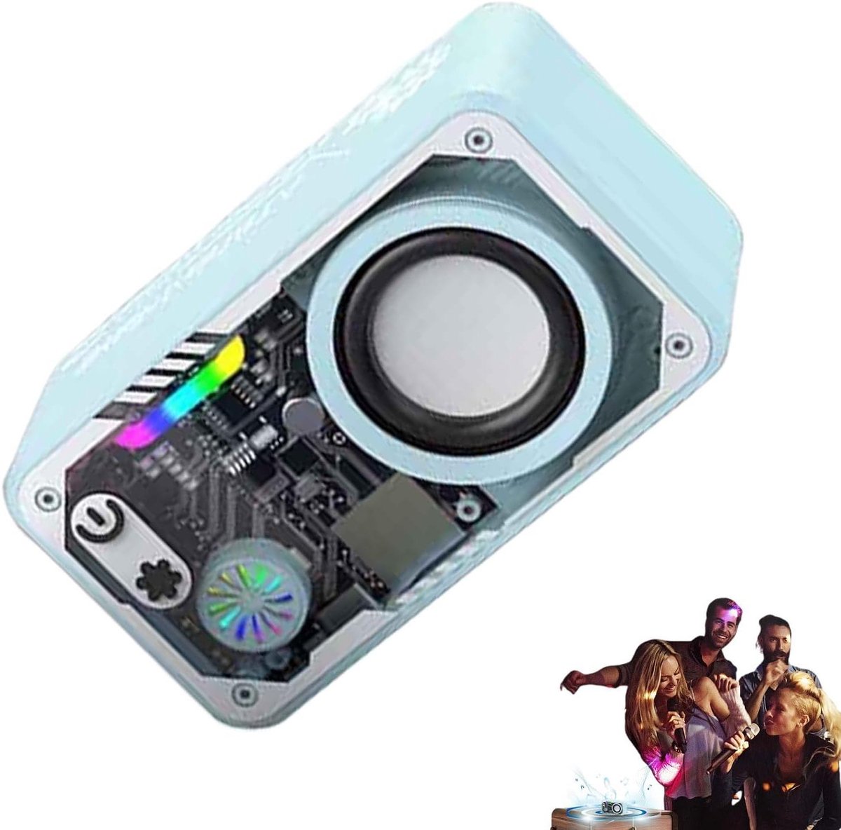 Draagbare Speaker - Draadloze Audio - Muziek Luisteren - 3D Surround Sound - 15.3 cm - Blauw
