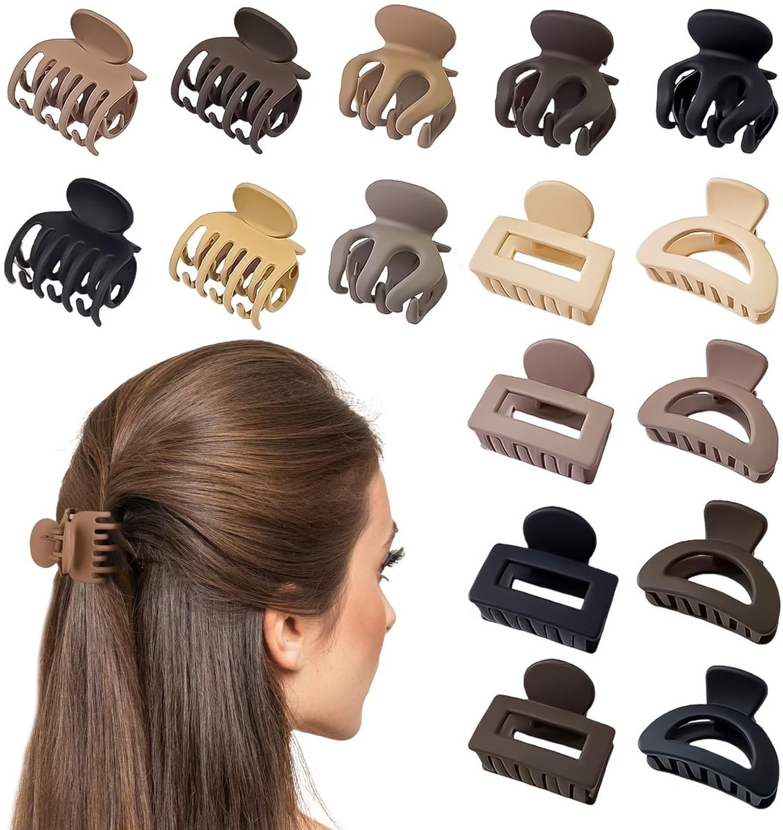 Innovra - Cosensi - Dailygoods - Dailygoody - Haarklemmen - Kleine Haarclips - Antislip voor Fijn en Middel Dik Haar - Matte Haarspelden - Haaraccessoires voor Vrouwen - Ideaal voor D