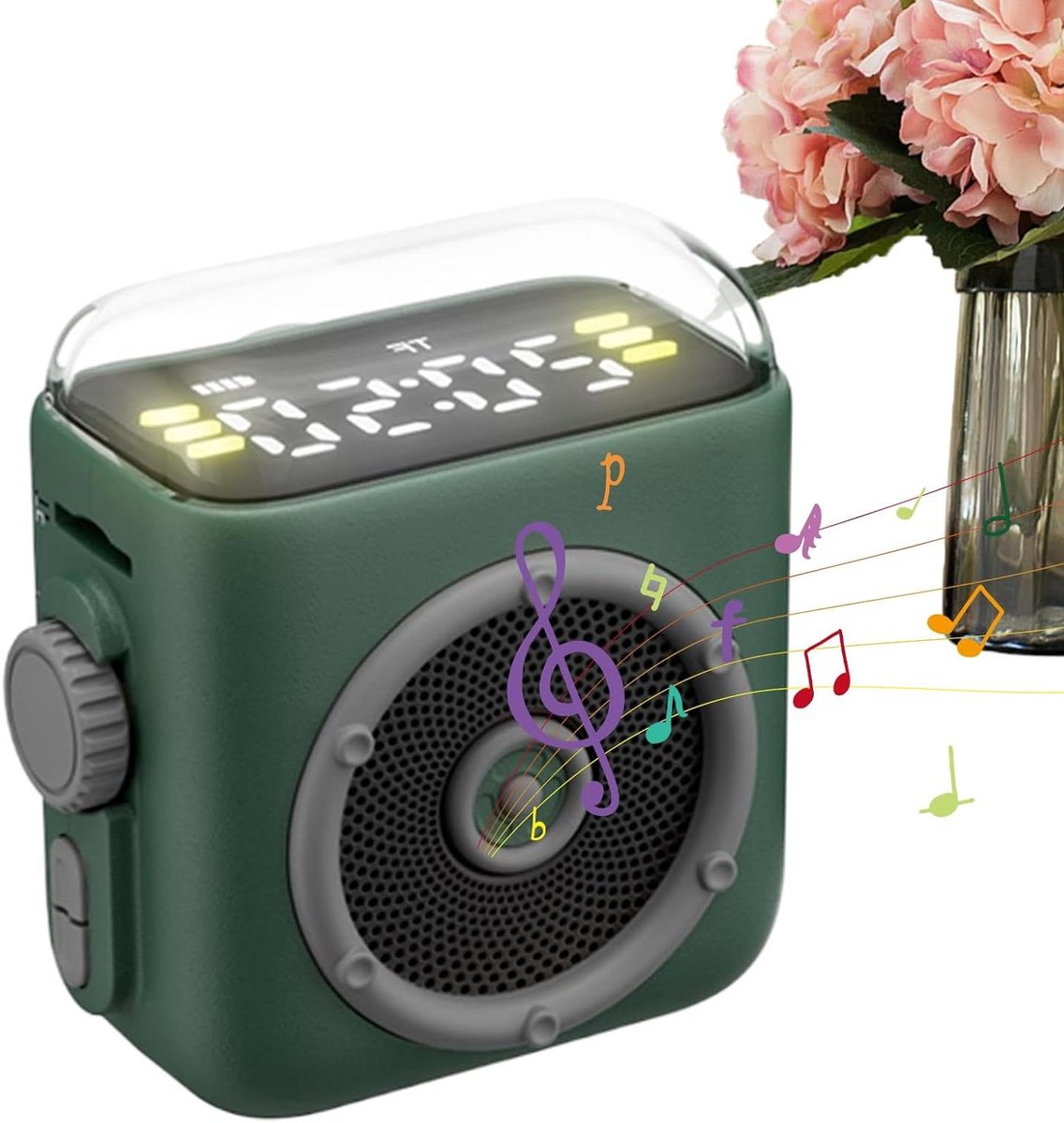 Draagbare Luidspreker - Magnetische Geluidsbox - Muziek Luisteren - Veilige Bevestiging - 9.4 x 4.5 cm - Groen