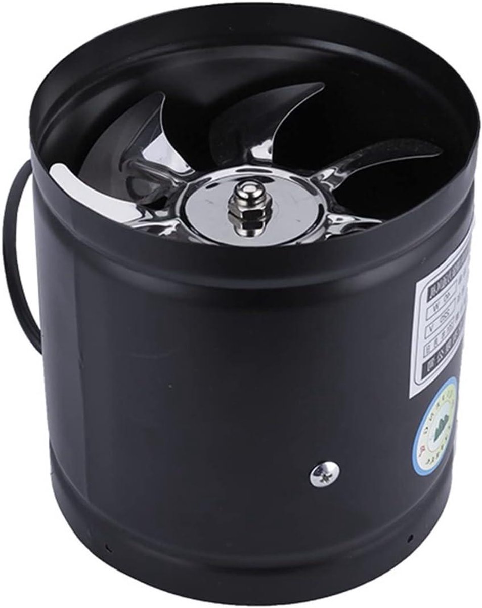Afzuigventilator Metaal - Lucht Ventilator - Verse Lucht - Koperen Kern - 8-inch - Zilver