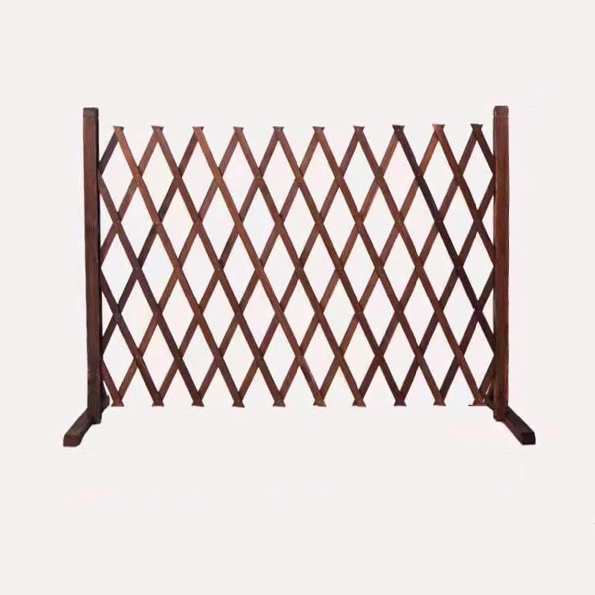 Houten Tuinpoort - Verstelbaar Hek - Klimplanten Ondersteunen - Geen Gaten Nodig - 120 cm 