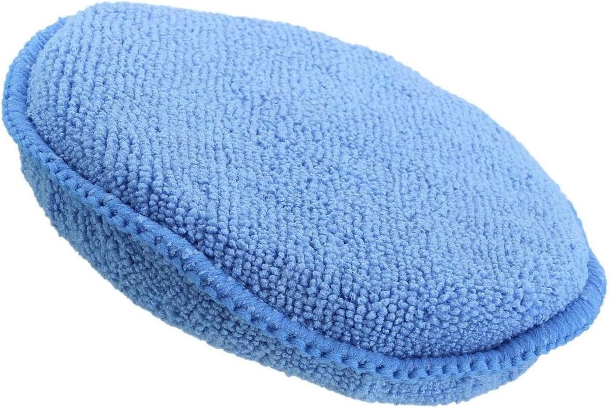 Autowas Spons - Microvezel Pad - Voertuig Onderhoud - Ergonomisch Ontwerp - 18 Cm - Blauw