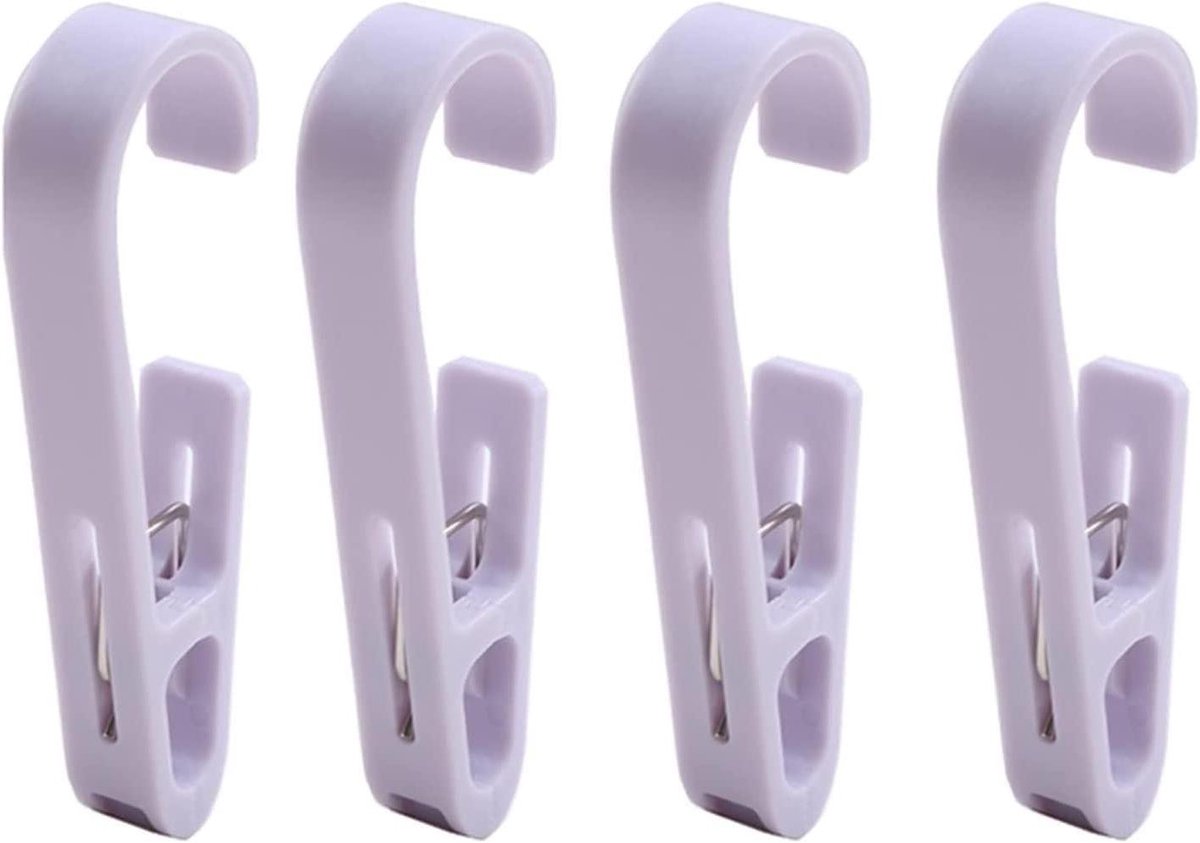 Kledingclips - Wasknijpers - Kleding Drogen - Multifunctioneel - 5 stuks - Lichtpaars