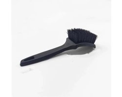 Velgenborstel Auto - Wielborstel Reiniger - Auto Wassen - Zachte Haren Lange Steel - 200 g - Zwart