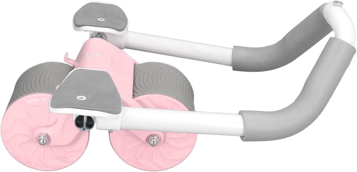 Focket Ab-roller met Elleboogsteun, Automatische Rebound-technologie Buikwiel met Dubbel Wiel, Kerntrainingsapparatuur met 5-laags Antislipmateriaal voor Thuiskantoor Gym