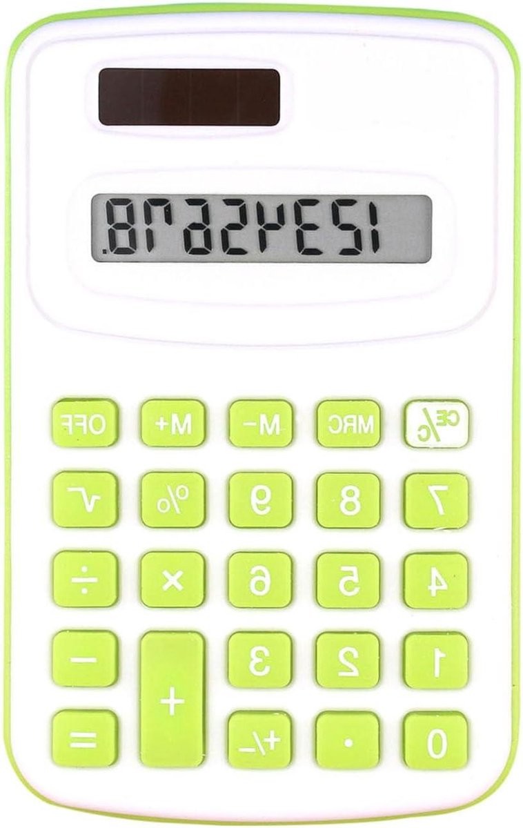 Rekenmachine - Zakrekenmachine Desktop - Basis Berekeningen - LCD Scherm - 8 Cijfers - Verschillende Kleuren