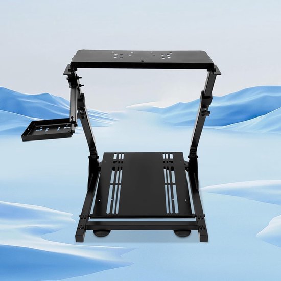 Stuurwielbeugel - Racehouder - Sim Racing - Verstelbaar Ontwerp - 57 x 49 cm Basis - Zwart — afbeelding 2