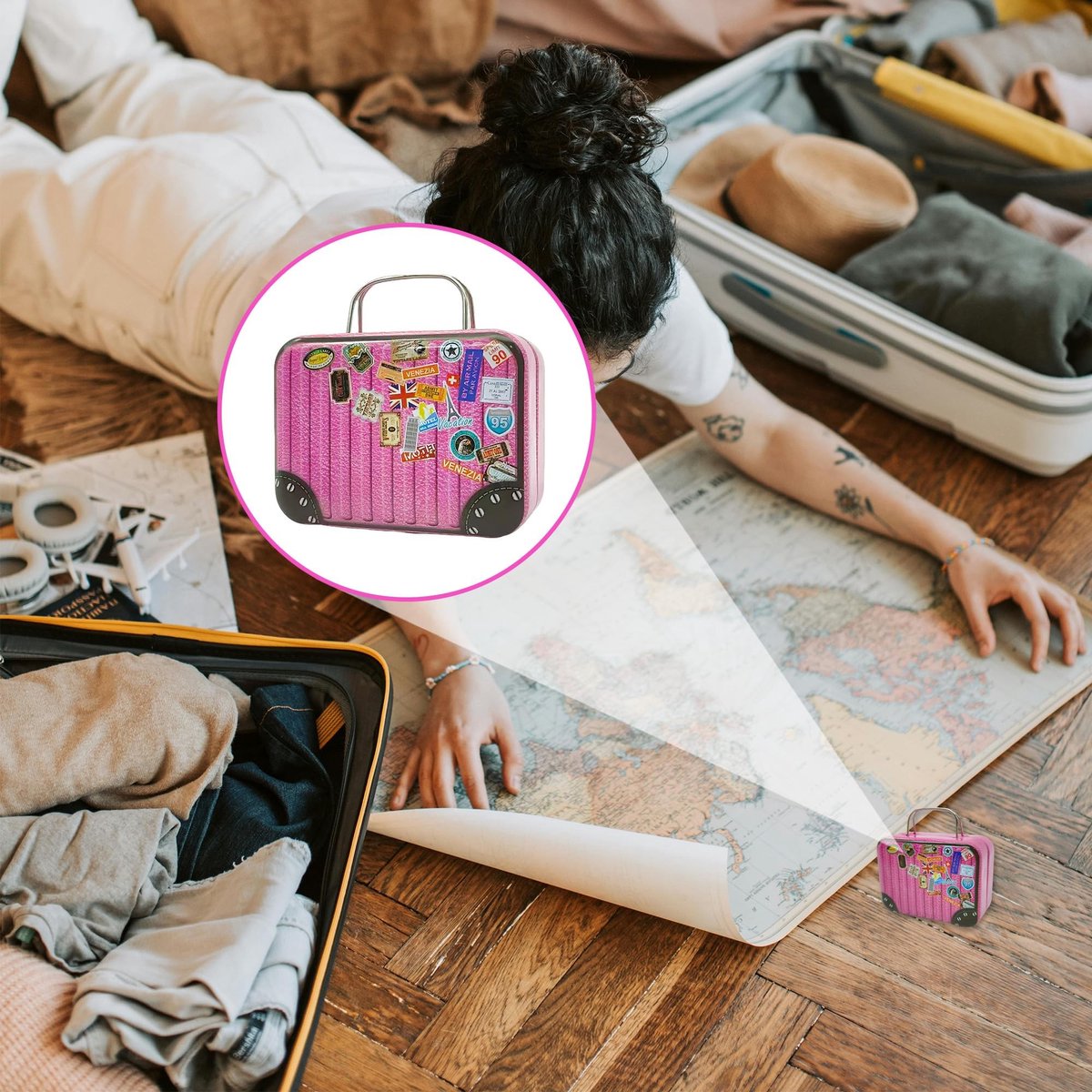 Dailygoods - Mini Koffer voor Geldgeschenken en Decoratie