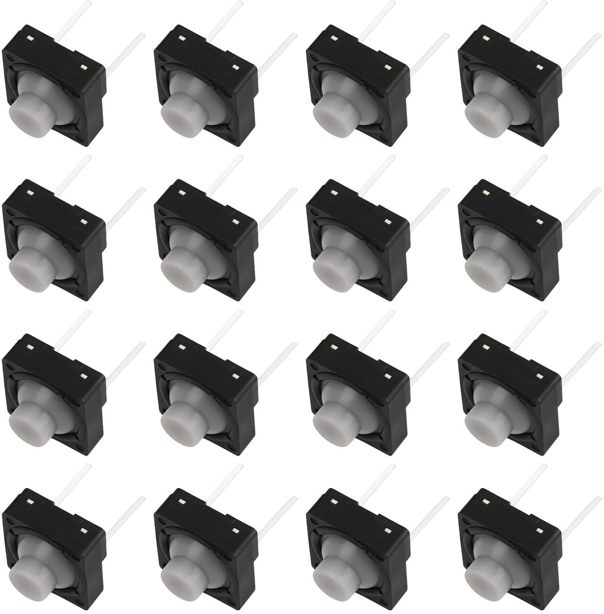 Dailygoods - 40 Stuks 2-Pin Panel PCB Drukknoppen voor Elektronische Apparaten