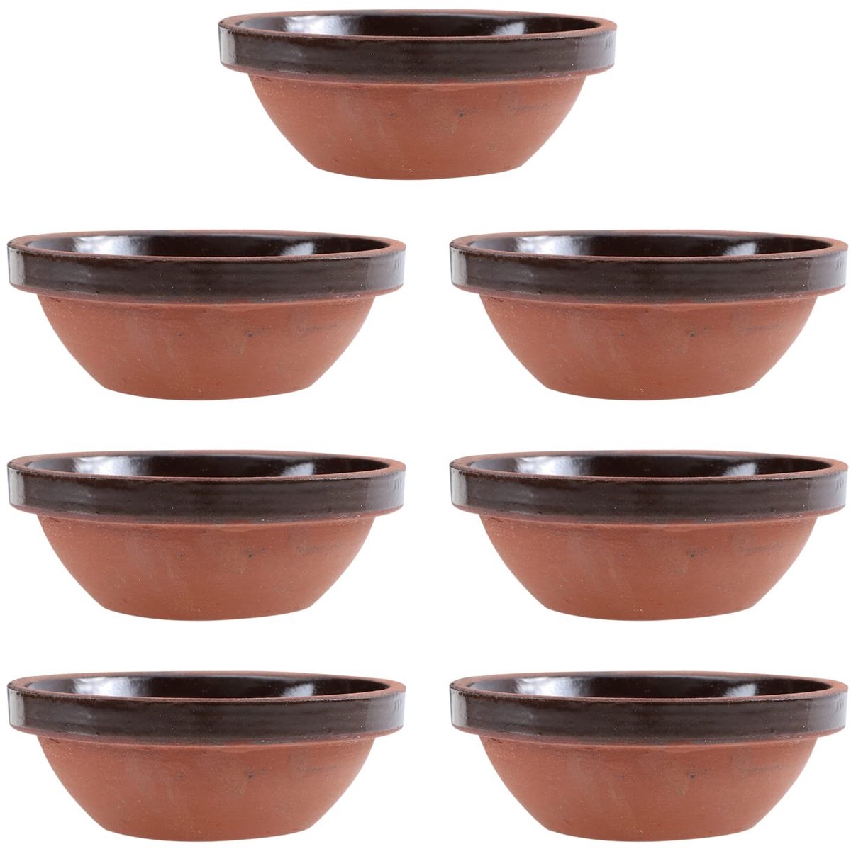 Dailygoods - Set van 7 Terracotta Soepkommen voor Elke Gelegenheid
