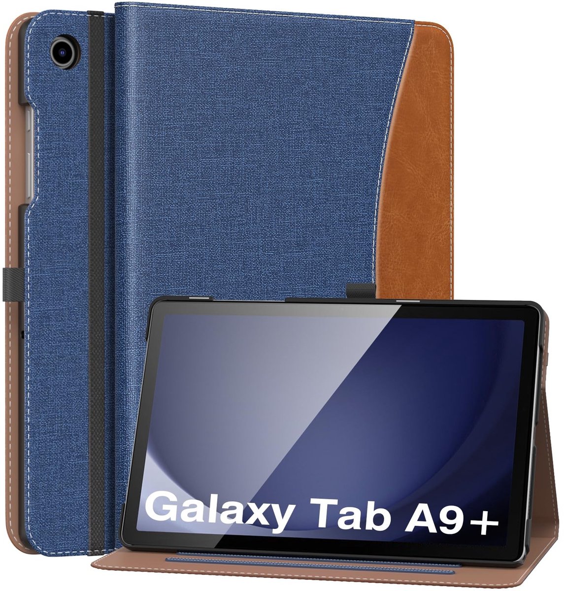 Dailygoods - PU Leren Hoes voor Samsung Galaxy Tab A9 Plus 11'' met Handstrap