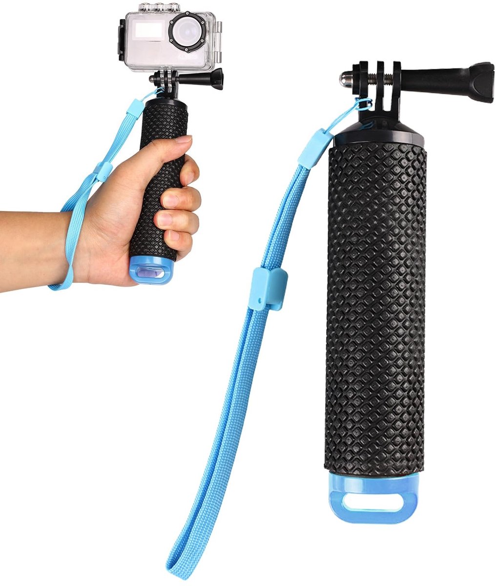 Dailygoods - Waterdichte Selfiestick met Drijvende Handgreep voor Actiecamera