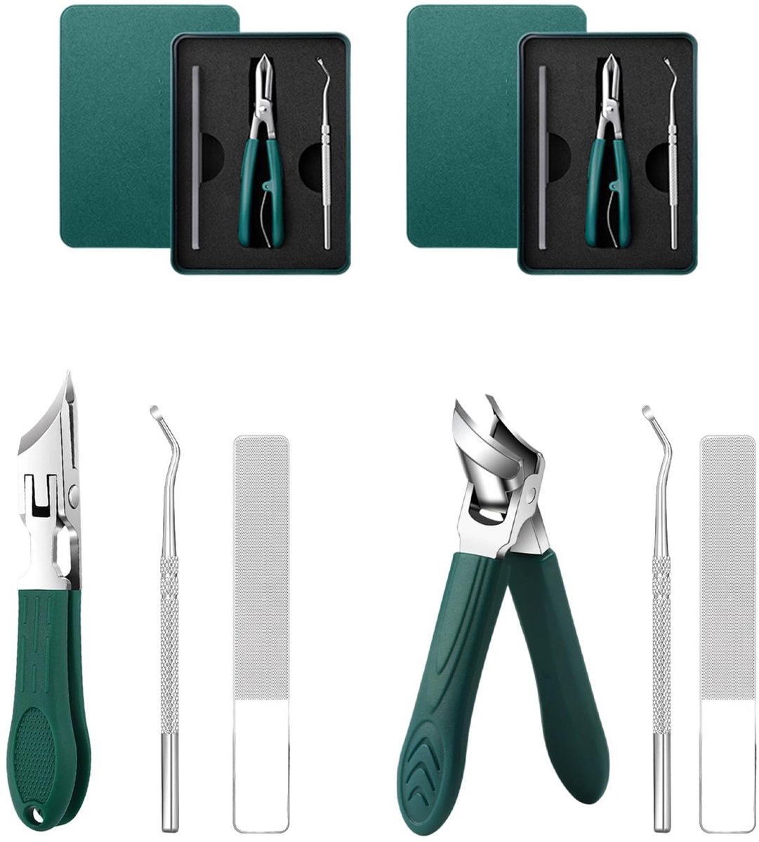 Dailygoods - Set van 2 Schuine Nagelknippers voor Teennagels