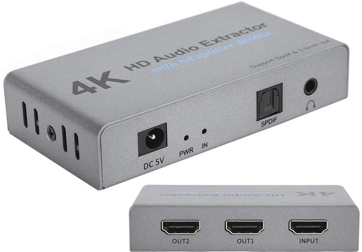 Dailygoods - 4K HDMI naar HDMI en Audio Extractor Converter
