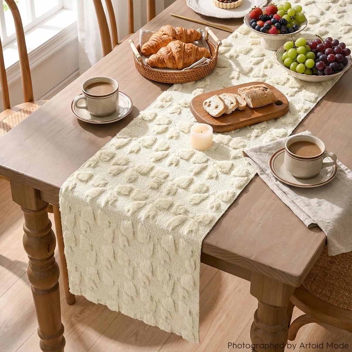 Dailygoods - Zachte Pluche Tafelloper voor Valentijnsdag 33 x 183 cm
