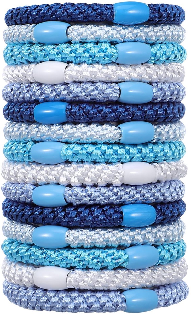 Dailygoods - Set van 10 Veelkleurige Haarelastiekjes voor Dames