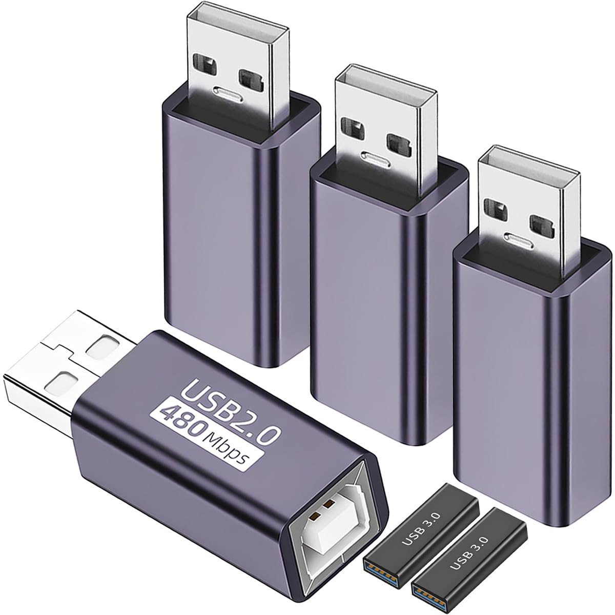 Dailygoods - 4 Stuks USB 2.0 B-type Connector Adapter voor Apparaten