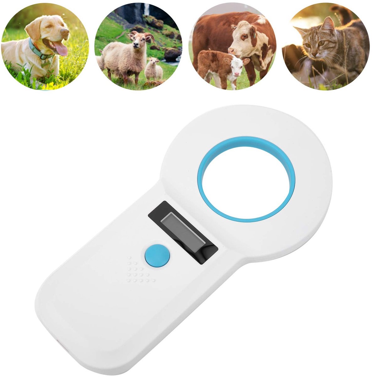 Dailygoods - Dailygoody - Microchiplezer Huisdieren - Diertagscanner - Oplaadbare microchip scanner - Handheld ID-scanner - Dieridentificatie - 2 Khz 125 Khz