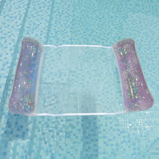 Zwembad Hangmat - Opblaasbare Lounger - Ontspannen Drijven - Geventileerd Gaas - 127x70cm - Blauw — afbeelding 5