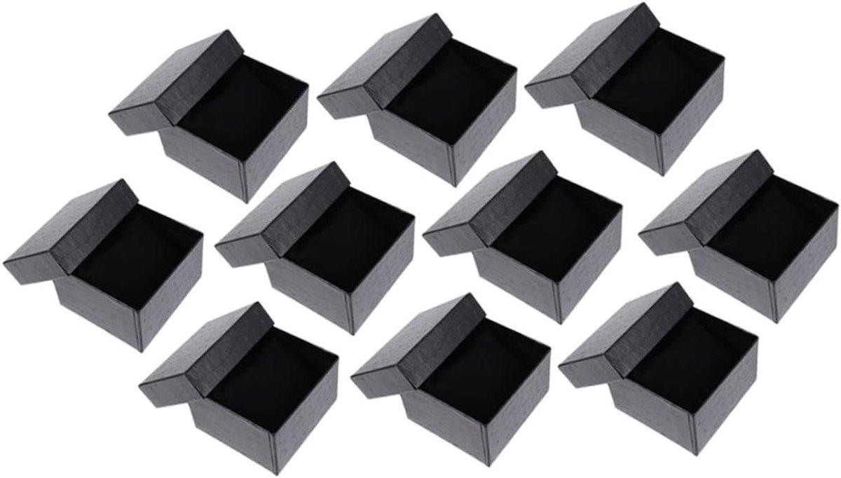 Horloge Opbergdoos - Sieraden Houder - Veilig Opbergen - Papieren Constructie - 10 Stuks - Zwart