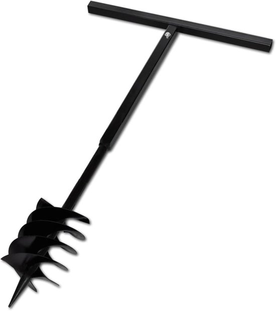Grondboor - Bodemboor Handvat - Gaten Boren - Inclusief Verlengbuizen - 180 mm - Staal — afbeelding 5