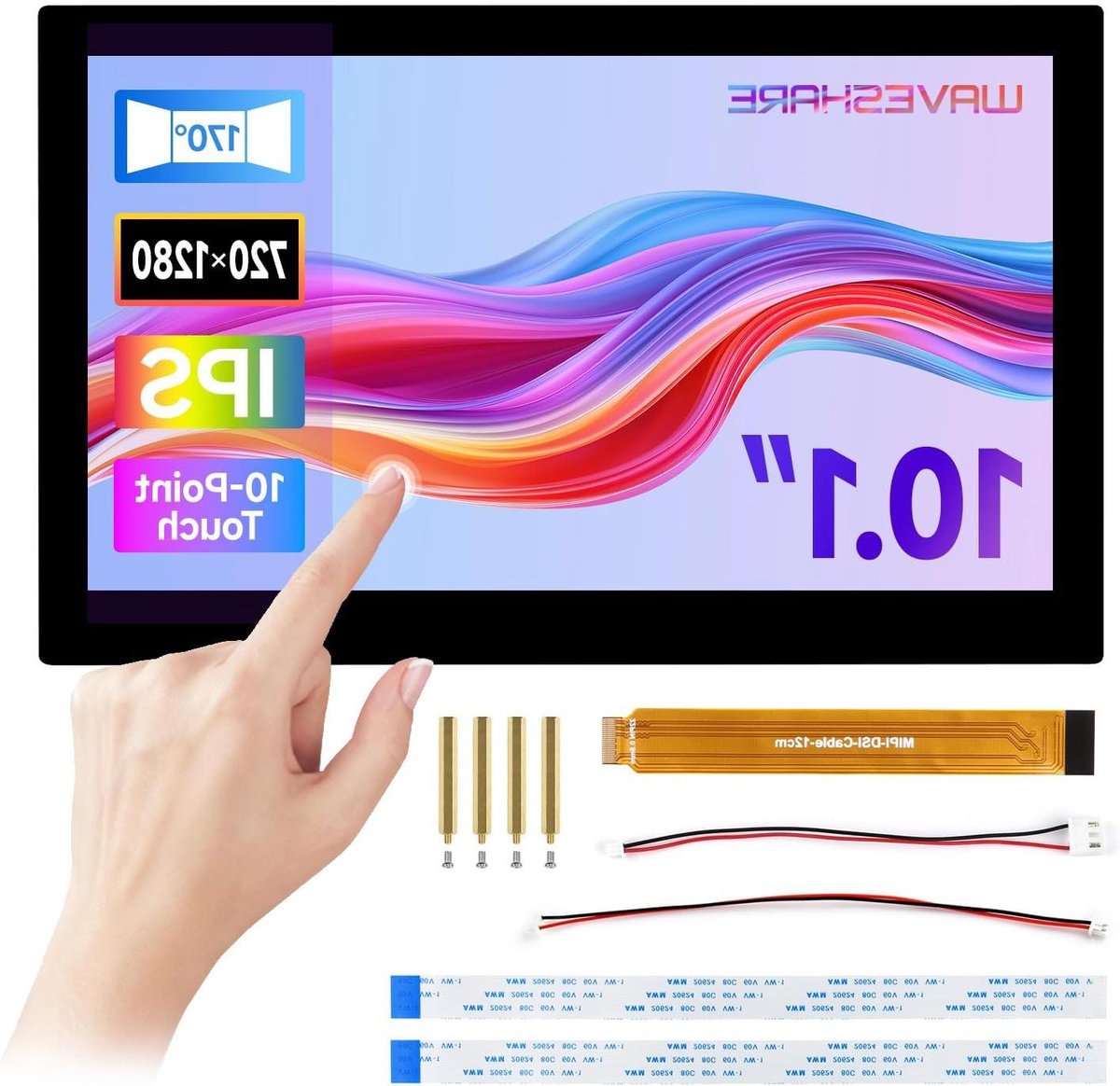 Aanraakscherm Display - IPS Paneel - Project Ontwikkeling - 10-Punts Touch - 10.1 Inch - Zwart