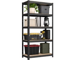 SONGMICS - Stellingkast - Opbergrek - Zware - Metalen Frame - 5 Verstelbare Planken - Max 650 kg