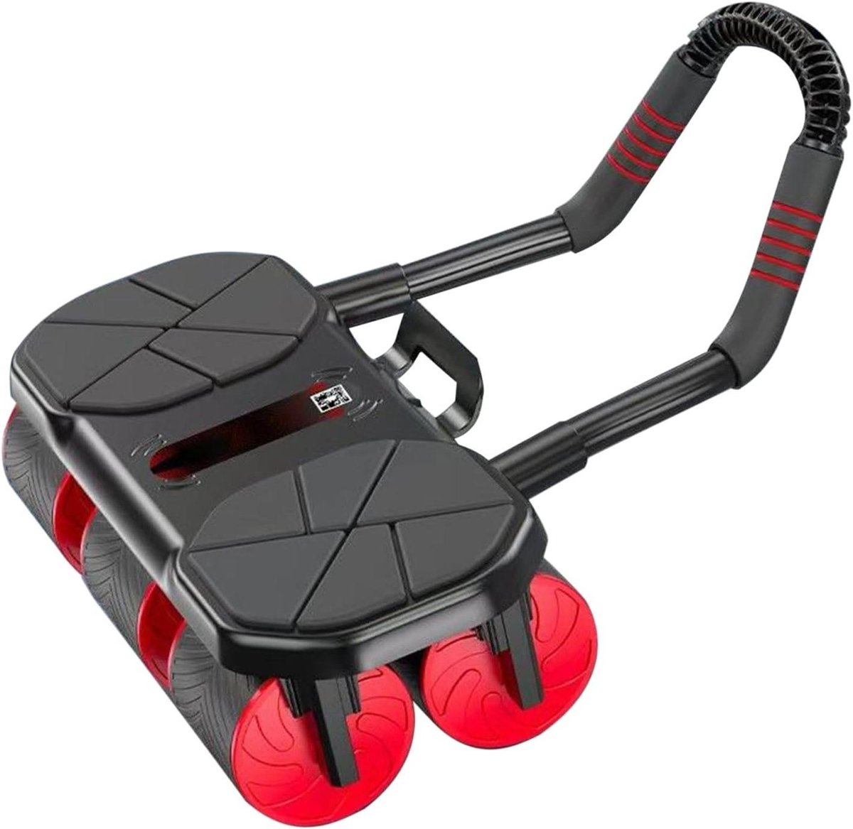 Buikwiel - Core trainer - Krachtige training - Automatische rebound - 36x42x22cm - Rood zwart